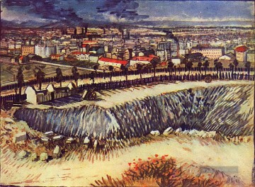 Stadtrände von Paris in der Nähe von Montmartre Vincent van Gogh Szenerie Ölgemälde